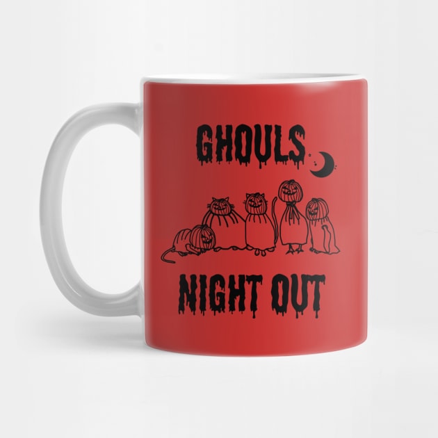 Ghouls Night Out at Halloween by ellenhenryart